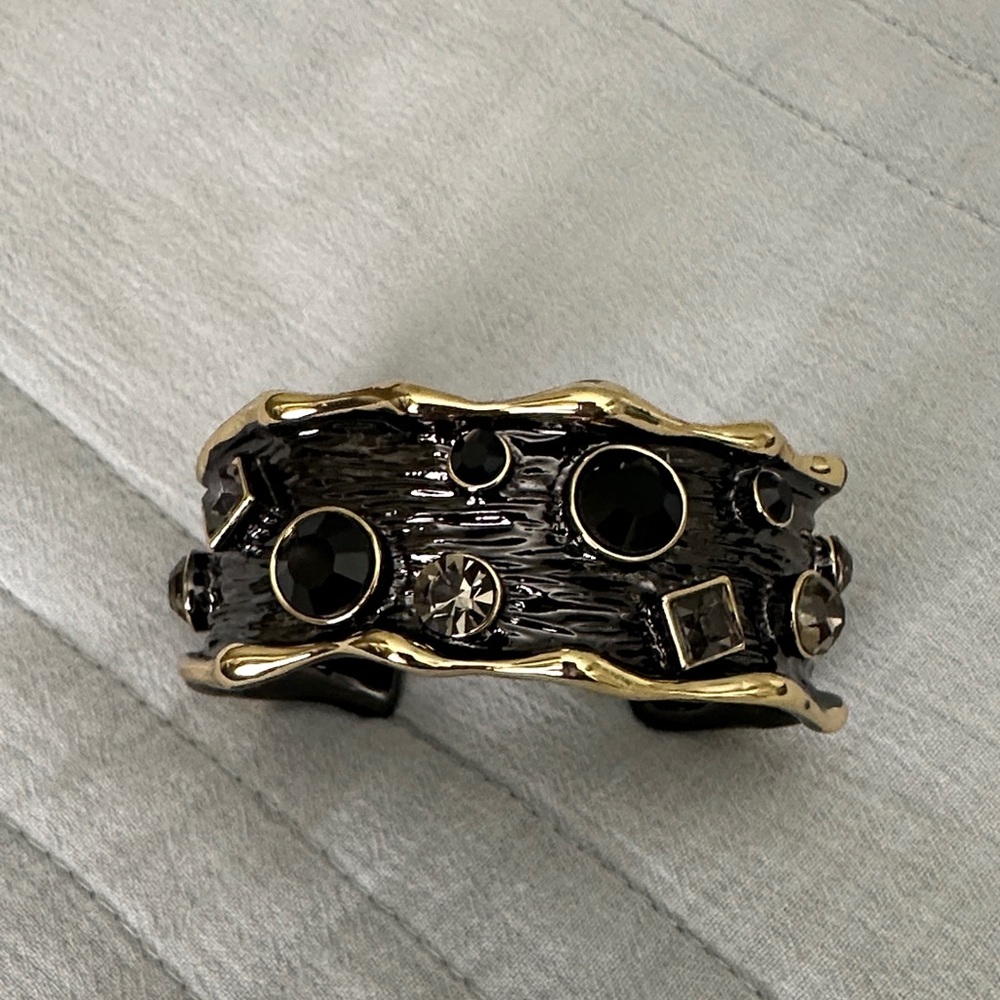 Black and Gold Textured Bracelet